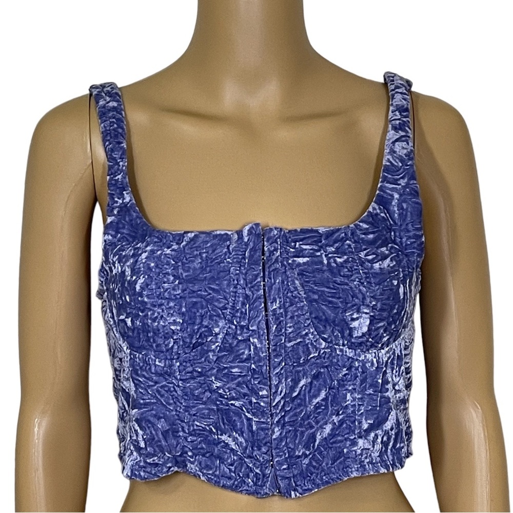 Wild Fable Crushed Velvet Corset Crop Top